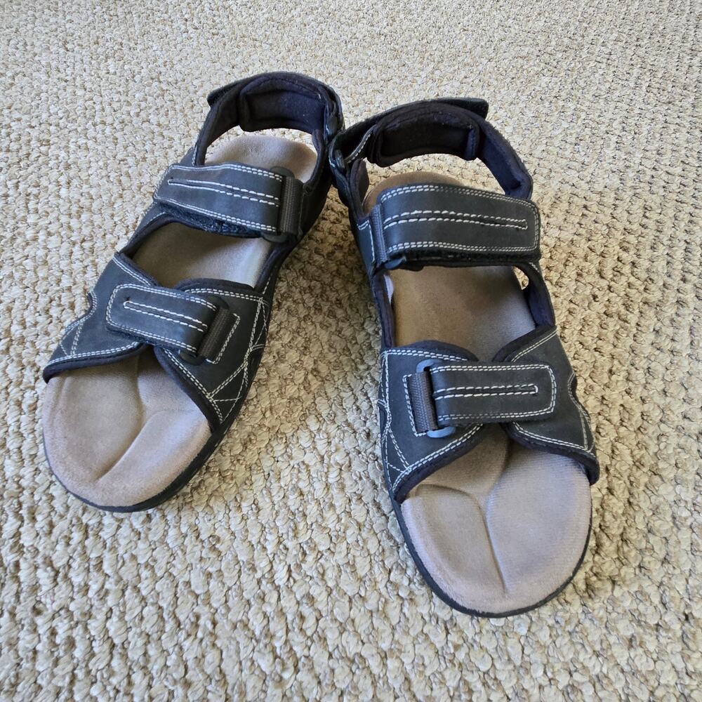 Mens Dockers Newpage Black Slingback Memory Foam Sport River Sandals Size US 8M
